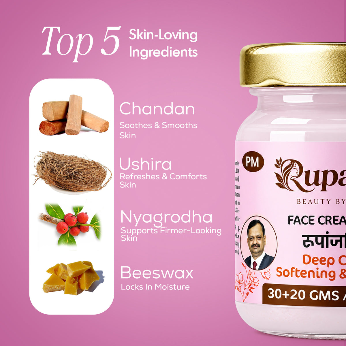 Rupanjali PM Face Cream – Overnight Moisturizing & Nourishing Face Cream for 30+ Skin