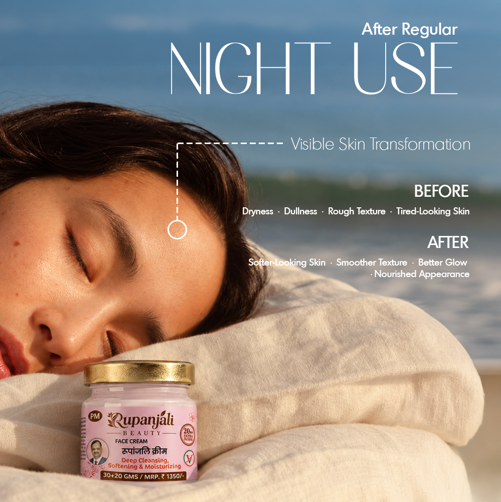 Rupanjali PM Face Cream – Overnight Moisturizing & Nourishing Face Cream for 30+ Skin