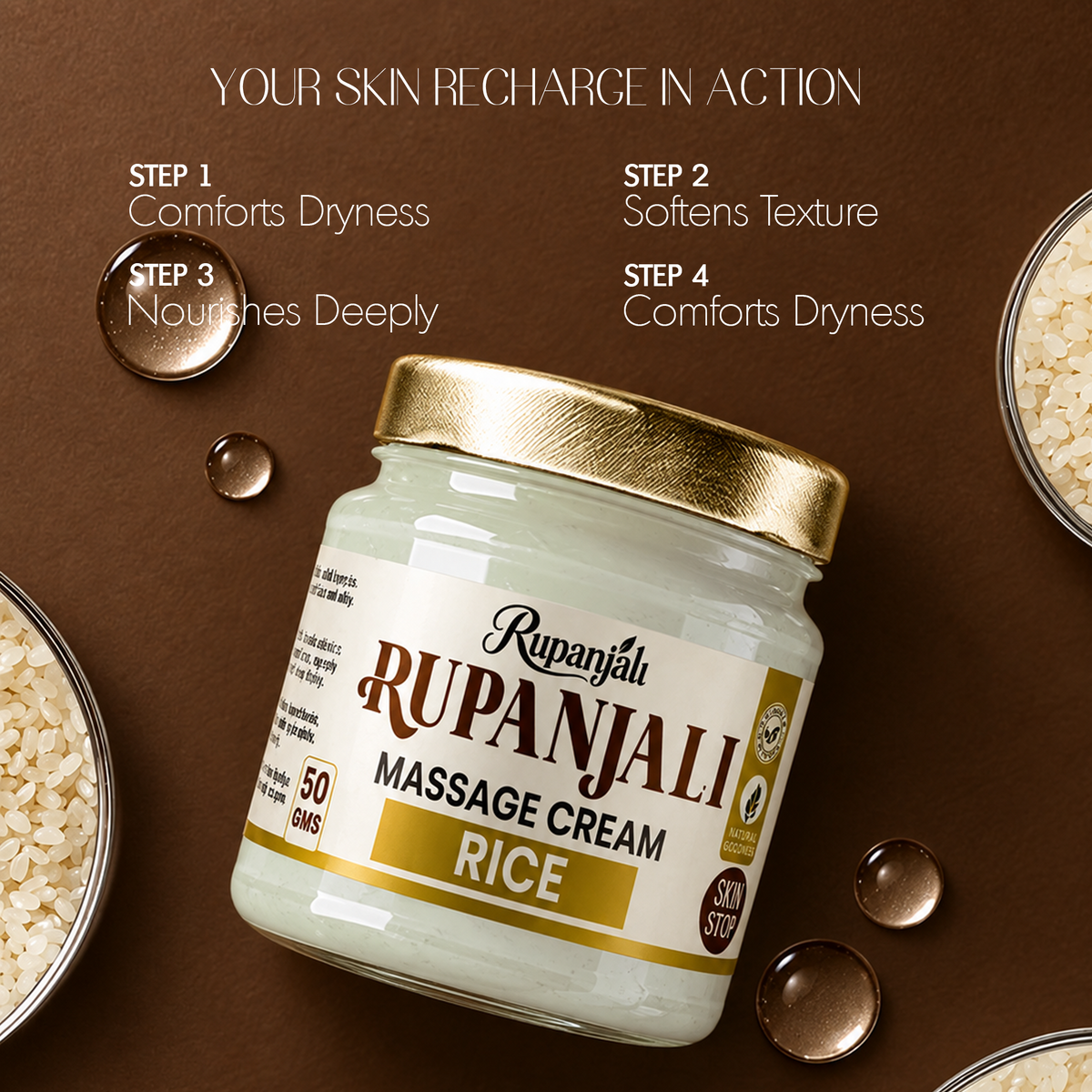 Vaidban Rupanjali Beauty Rice Massage Cream