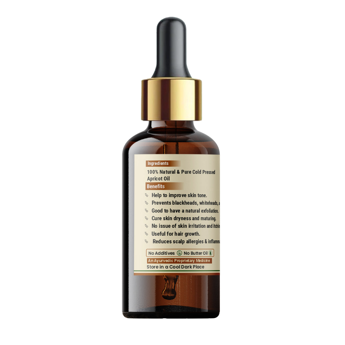 Rupanjali V-6 Apricot Oil – 100% Pure Cold Pressed Hair & Skin Oil
